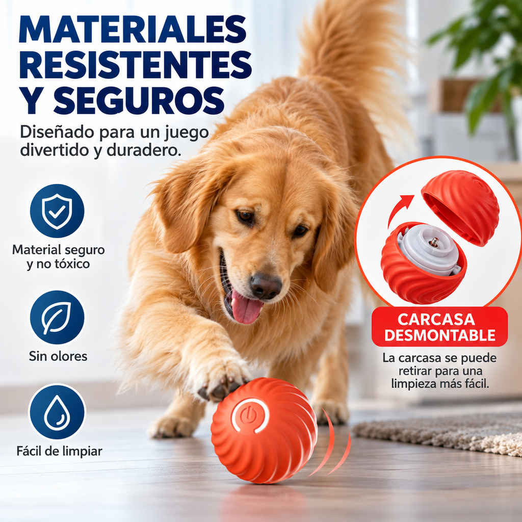 Pelota Interactiva Inteligente para Perros y Gatos