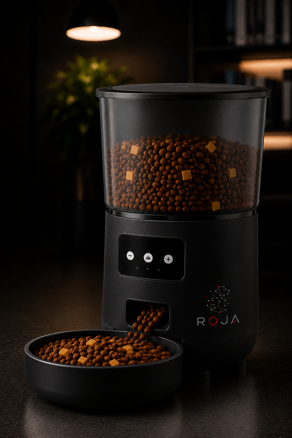 Dispensador Automático de Alimento WIFI  Smart Pet Roja