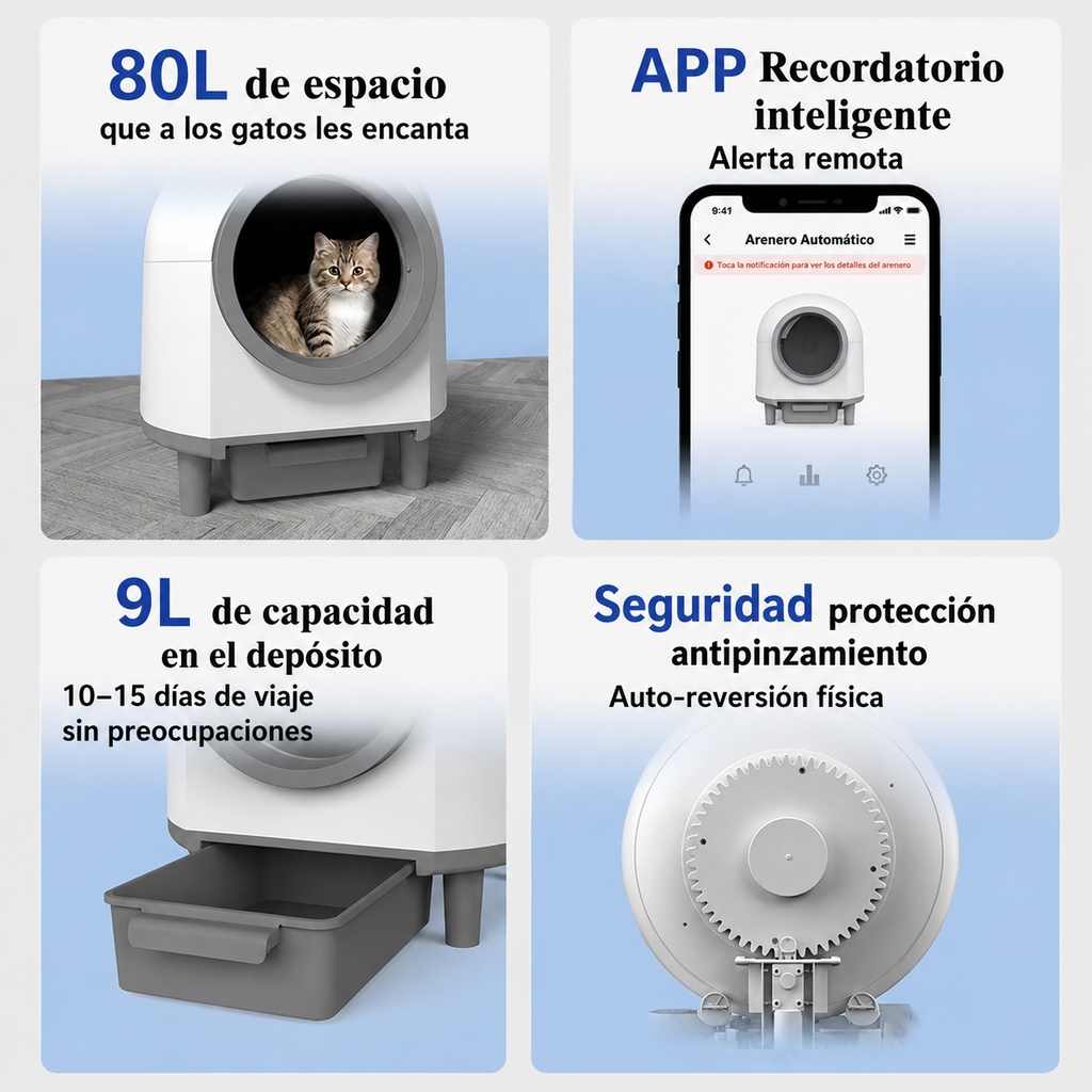 Arenero Inteligente Autolimpiante Roja Smart Pet