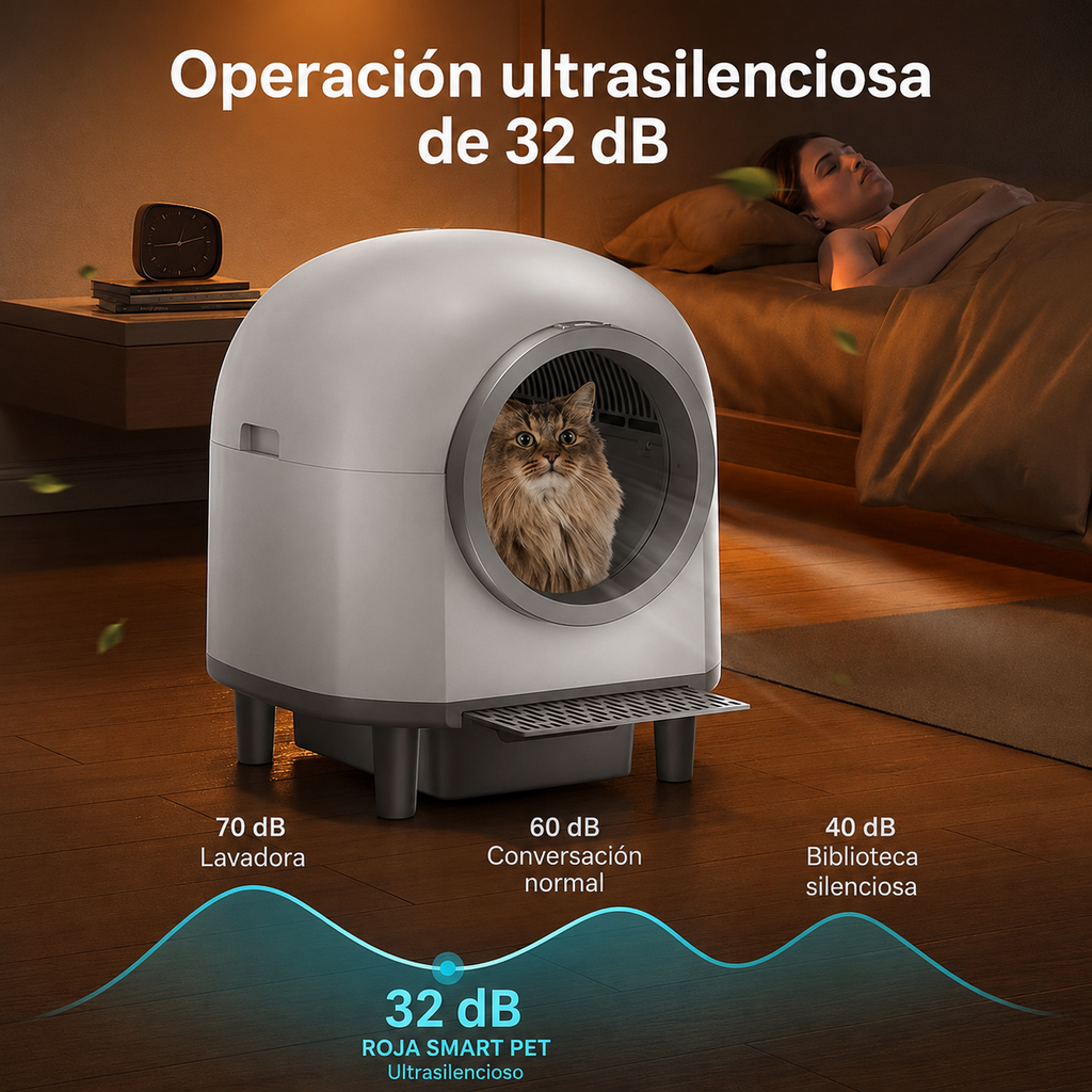 Arenero Inteligente Autolimpiante Roja Smart Pet